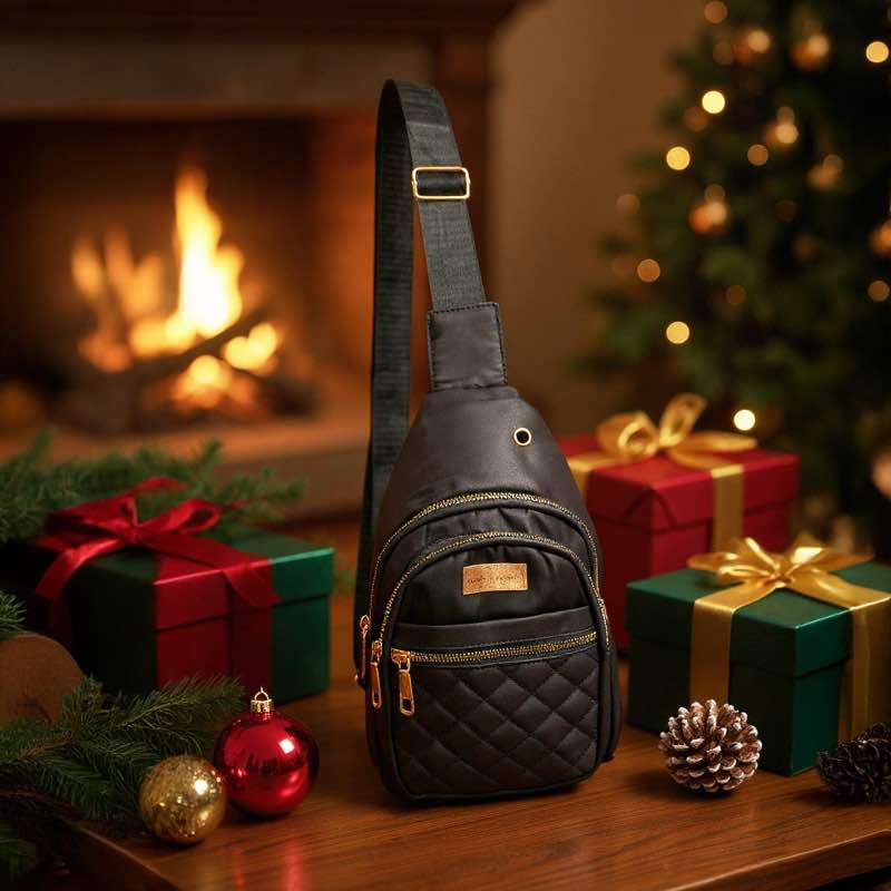 Go Anywhere Crossbody Sling Bag (Black)